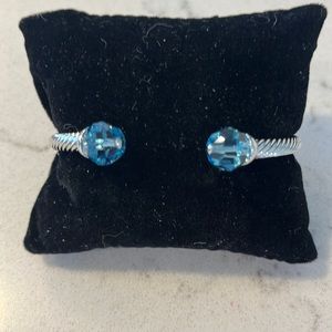 Touchstone Crystal With a twist bracelet aqua
